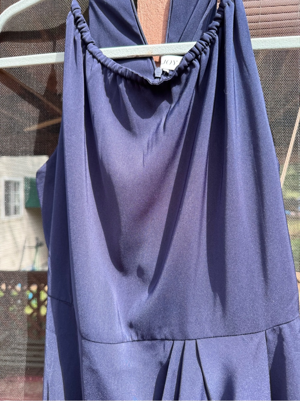 NEW SHONA JOY Draped Halter Tulip DRESS Size 8 $280 Navy NORDSTROM - Picture 5 of 6
